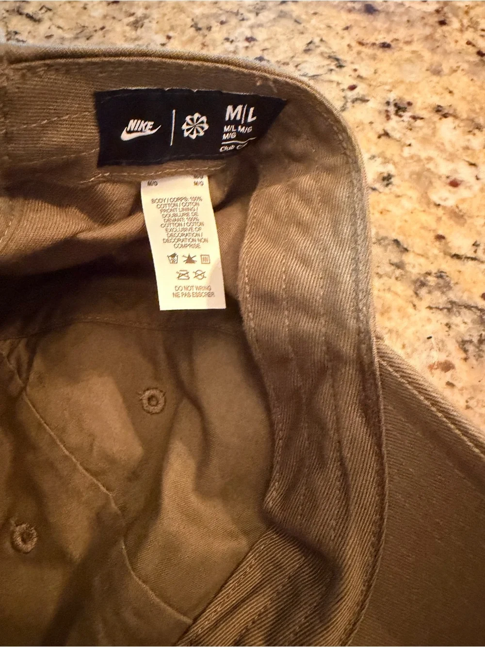 Women’s Nike Olive Cotton Baseball Hat with White Label
